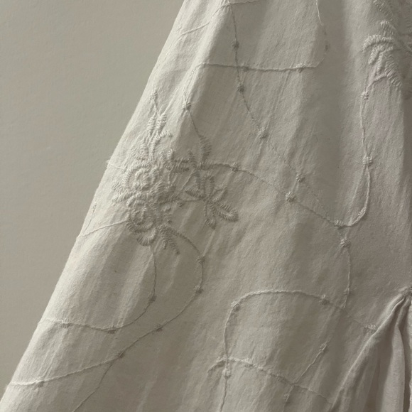 Vintage 100% Cotton Cottagecore Embroidered Midi Skirt - Picture 2 of 6